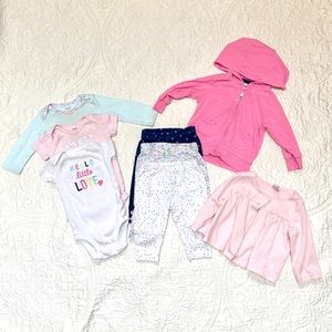 8-Piece Carter’s Baby Girl Bundle 6 Months - AS IS